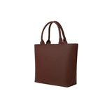 Maroon Faux Leather Tote Bag