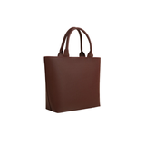 Maroon Faux Leather Tote Bag