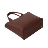 Maroon Faux Leather Tote Bag