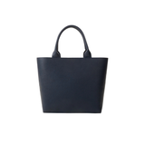 Navy Faux Leather Tote Bag